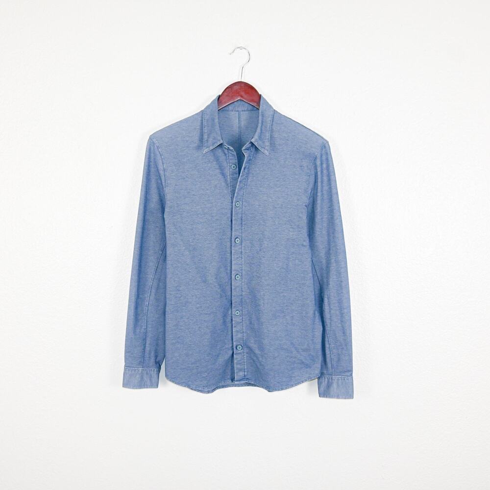 Lululemon Men's Commission Long Sleeve Shirt Blue heather